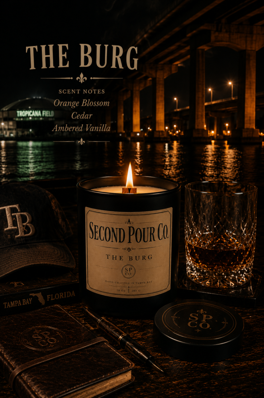 The Burg After Dark styled product scene