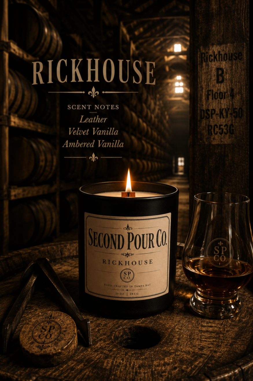 Rickhouse luxury candle by Second Pour Co.