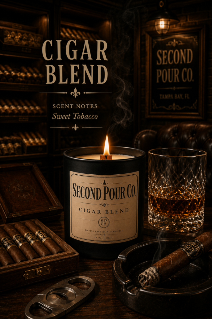 Cigar Blend luxury candle by Second Pour Co.